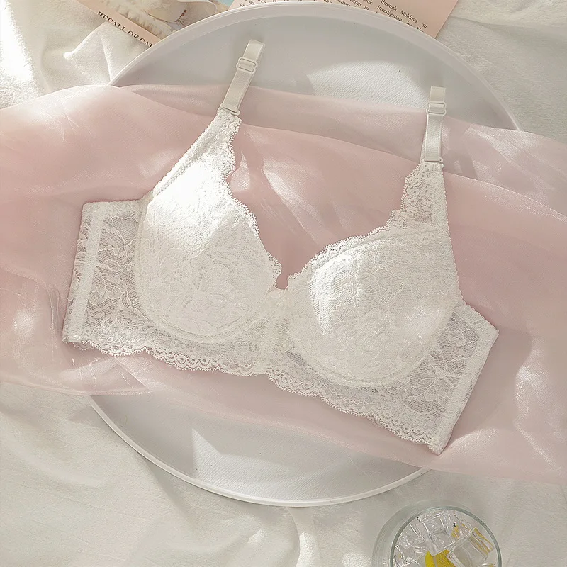 

Легкий женский кружевной бюстгальтер во французском стиле, дышащее мягкое тонкое нижнее белье с глубоким V-образным вырезом, сексуальный кр...