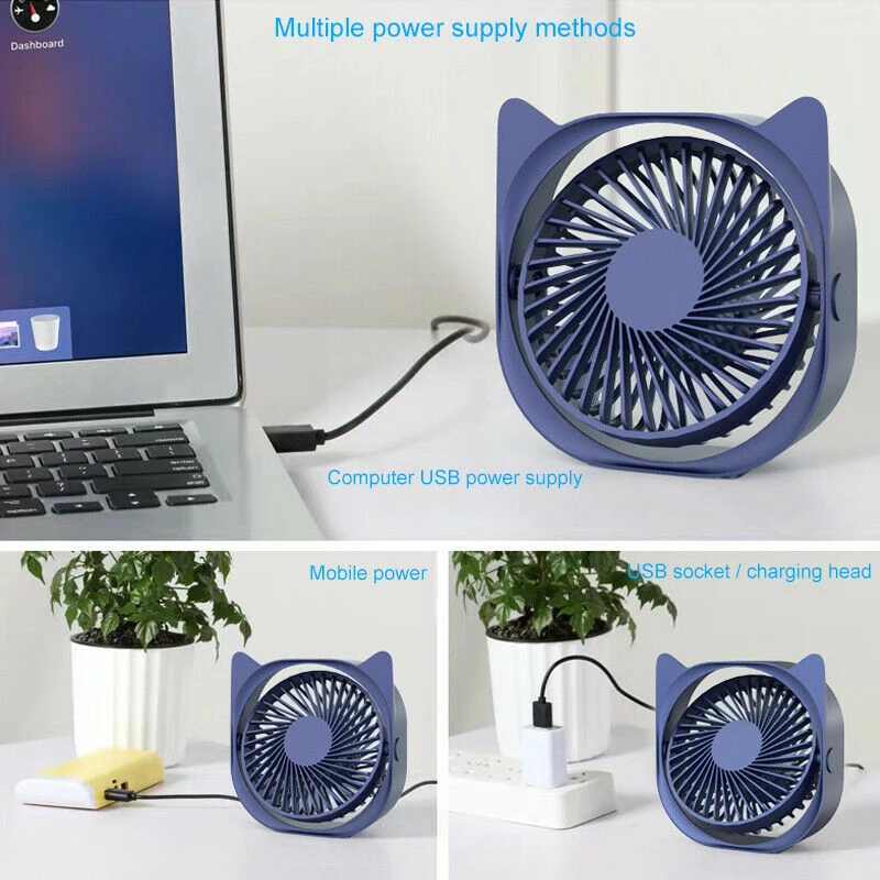 

Personal USB Fan Mini Quiet Portable Cooling Fan Outdoor Office Fan Adjusted Desk Table Fan