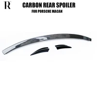 3pcsstyle carbon fiber rear trunk lid wing spoiler for porschee macan macan s 2 0t 3 0t 2014 2017 not fit new macan