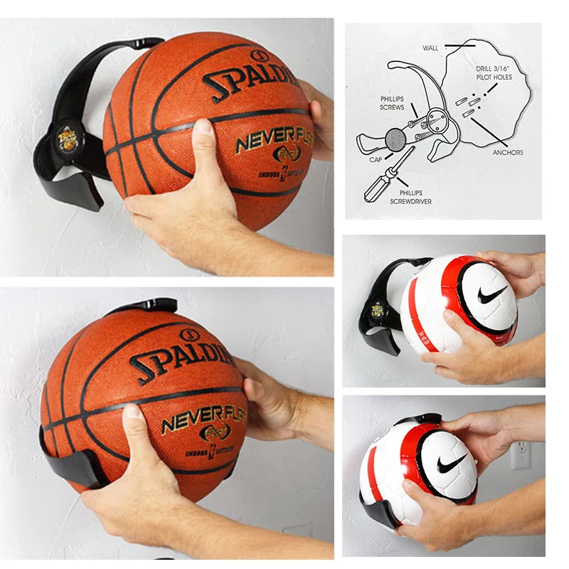 2pcs Plastic ball holder claw Wall Mount storage rack stand for football basketball rugby Soccer Display Ball Claw | Дом и сад