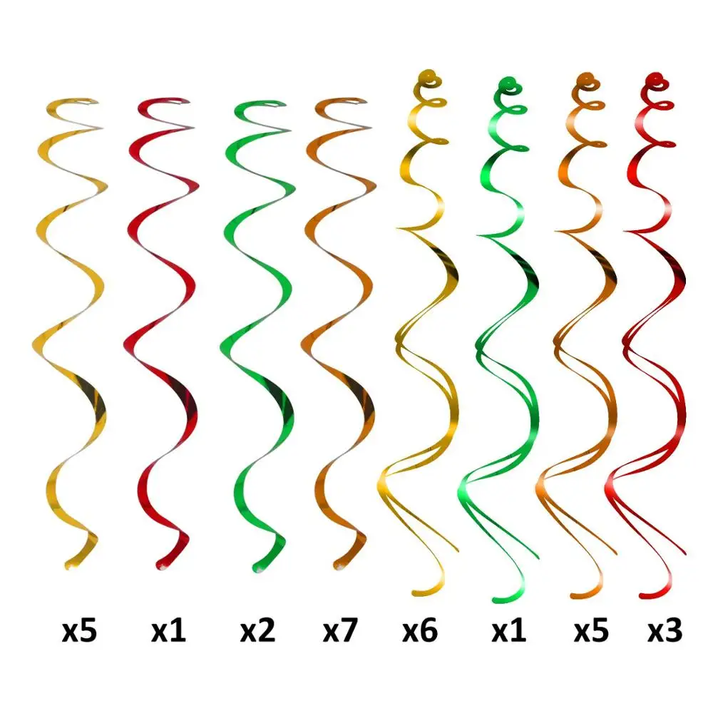 30CT осень тема вечерние Висячие фольга декоративные завитки тыквы кленовые
