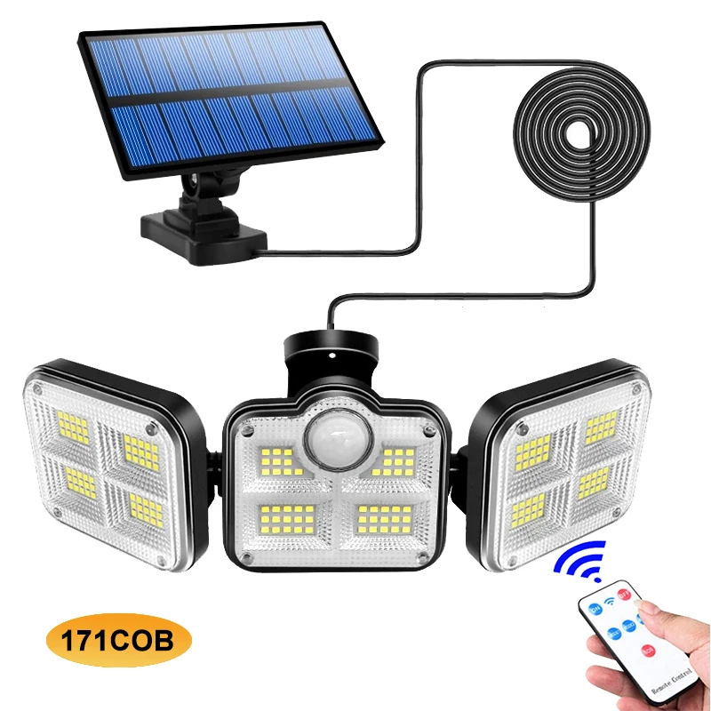 

Solar LED Light Outdoor Garden Lamp with Motion Sensor Light Remote Control Waterproof Wall lamp For Yard Parth Garden Lighting