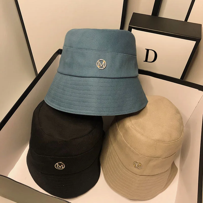 

HT126 New Unisex Cotton Bucket Hats Women Summer Sunscreen Men Pure Color Sunbonnet Fedoras Outdoor M Fisherman Hat Beach Cap