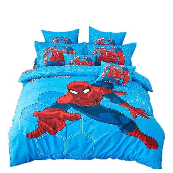 spiderman Disney «мстители», «Человек-паук» и 3D принт комплект постельного белья для взрослых пуховое одеяло крышка наволочки для подушек, постельное белье хлопок украшение для спальной комнаты мальчиков - Цвет: spiderman