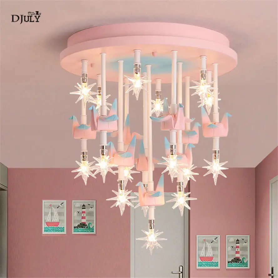 

nordic romantic pink Close To You led star ceiling lamp for children bedroom study nursery home lighting fixtures kids luminaire