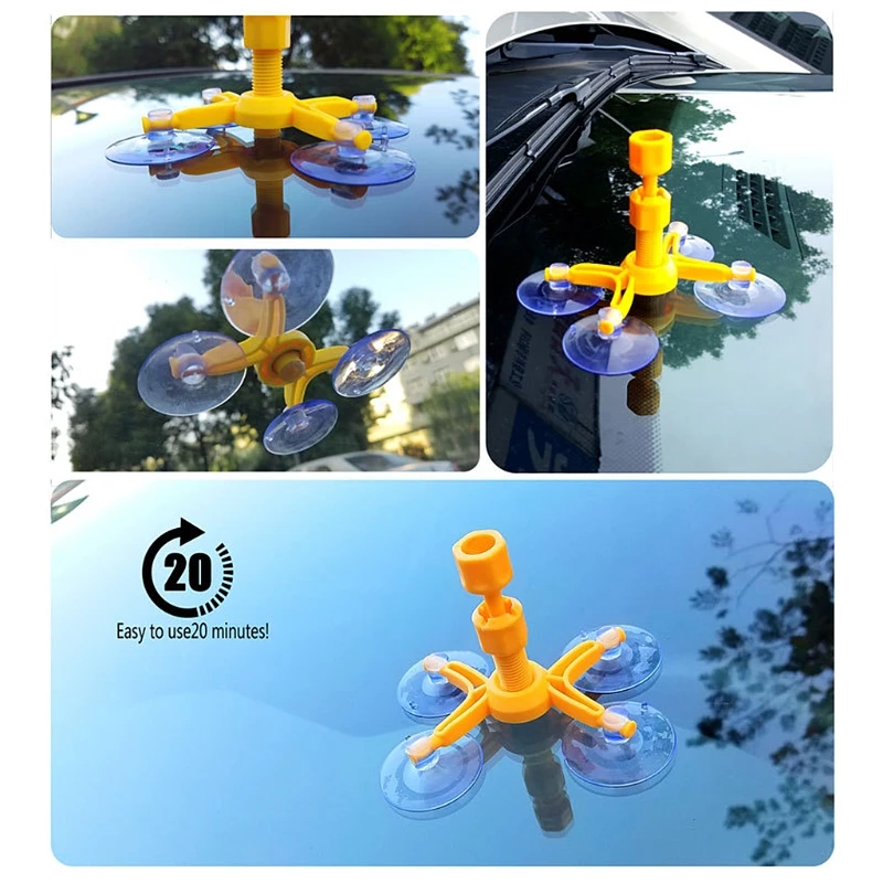 

Auto Glass Windscreen Quick Fix Windshield Repair Tool DIY Dent Remove Car Kit E7CA