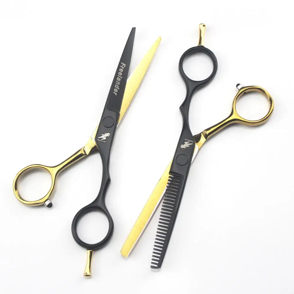 5 дюймов Профессиональный японский 440c парикмахерские ножницы и чункер с винтом