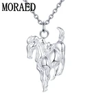 2021 новый 925 стерлингового серебра простой лошадь кулон ожерелье для женщин, мужчин, модное ювелирное изделие, подарки на Рождество