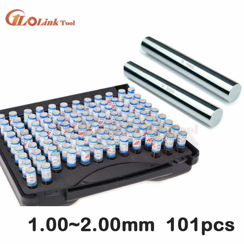 1.00--2.00mm 101pcs 1,00~ 2.00мм~ 3.00мм~ 4,00~ 10 мм прецизионный стальной штифтовый Калибр шаг 0,01 мм плавный Манометр с заглушкой набор контактный измерительный инструмент, 101 шт./партия - Цвет: 1.00--2.00mm 101pcs