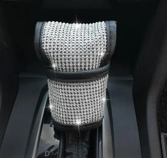 Автомобиль с бриллиантами и ремешком из натуральной кожи ручной чехол для рычага