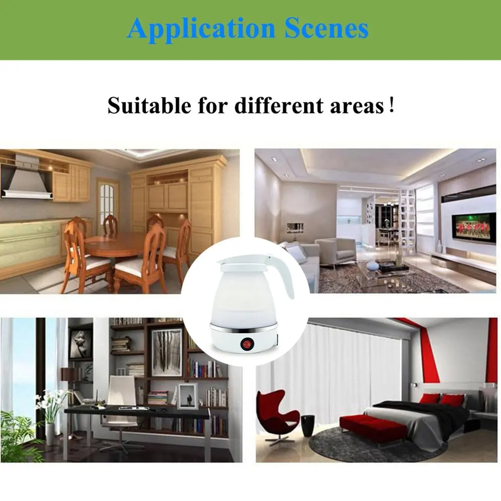 Compact Size Home Electric Kettle Durable Silicone Foldable Portable Travel Camping Water Boiler Appliances | Дом и сад