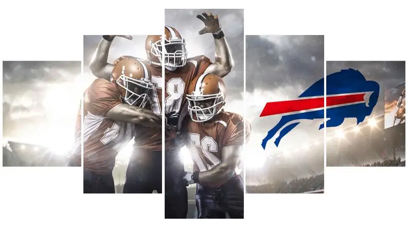 NF-142 Sport Ball Patriots Team Paintings Wall Home Decor New England Canvas Painting Calligraphy For Living Room Bedroom - Цвет: NF-142