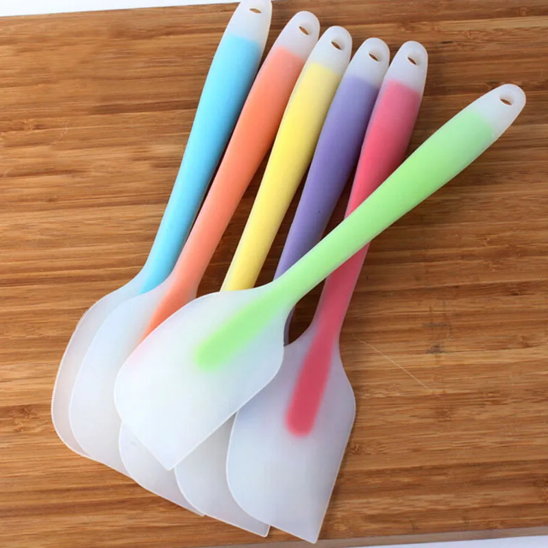 

Silicone Cream Baking Scraper Non Stick Butter Spatula Cutter Chocolate Smoother Heat Resistant Kitchen Pastry Tools