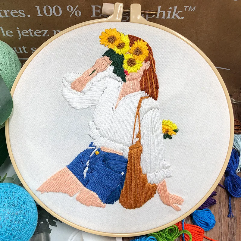 Сделай сам с вышивкой в европейском стиле цветочные наборы для рукоделия вышивка