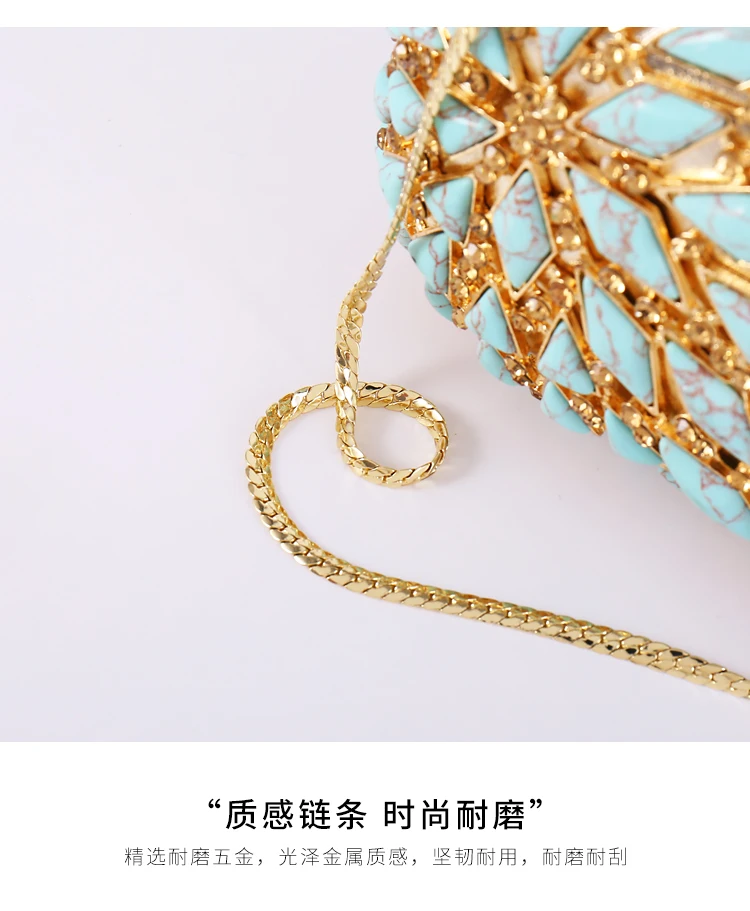 XIYUAN 2020 женский клатч с кристаллами и металлическими стразами сумочка Minaudiere