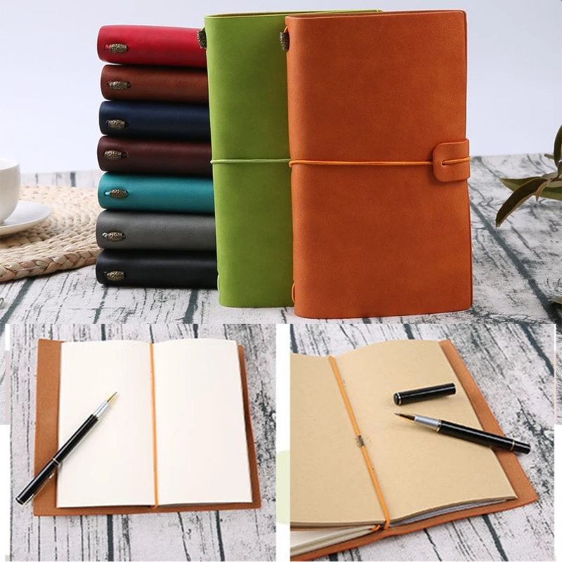 

Travel Elegant Handcrafted Diary Notebook Engraved Leather Journal Message Notebook Handwriting Pocketbook Office Stationery Wri