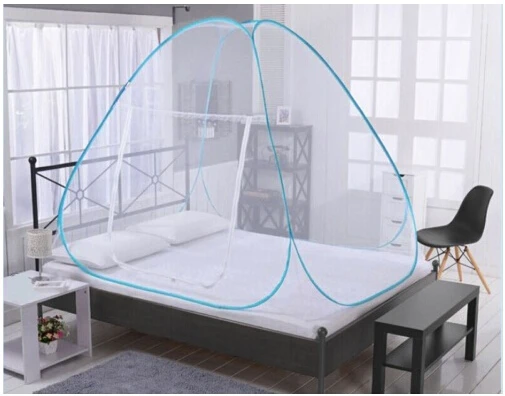 

Yurt Pop Up Camping Tent Bed Canopy Full Queen Size Netting Bedding Installation-free Folding Single-door Magic Mosquito Net
