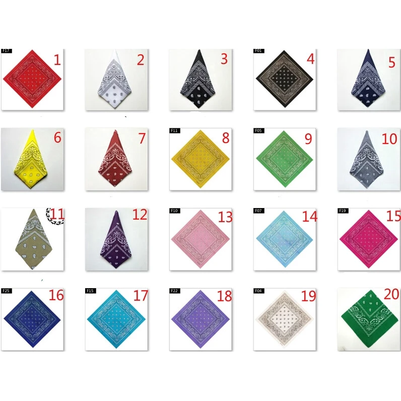 Принт Пейсли хлопок бандана обруч для волос уличный танец мужской квадратный