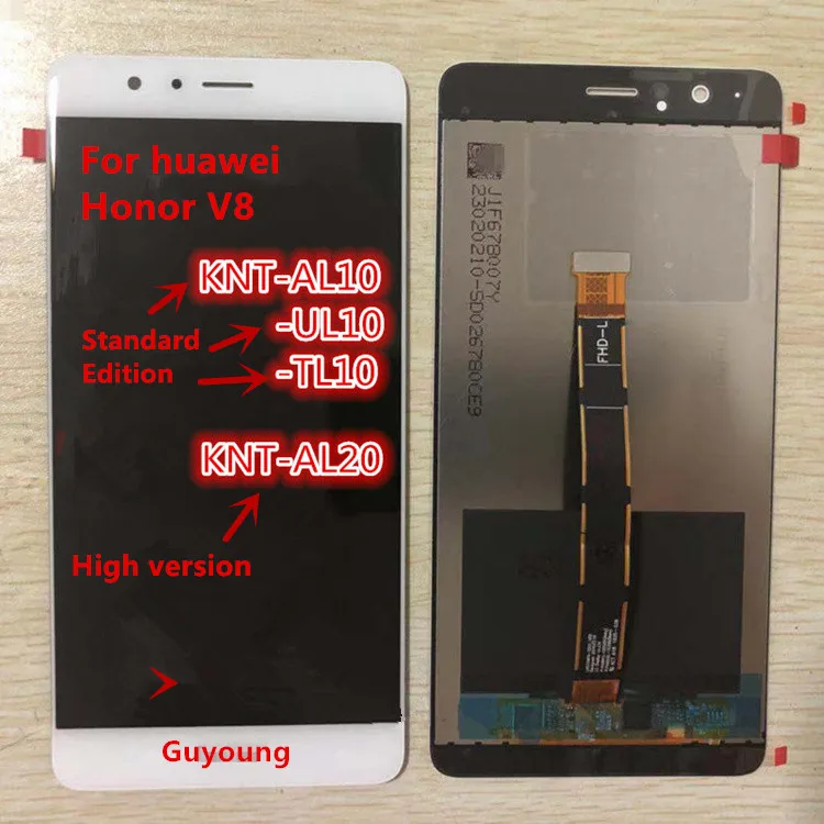 Для Huawei Honor V8 KNT UL10 / AL10 AL20 ЖК экран внутри и снаружи в сборе|Экраны для мобильных