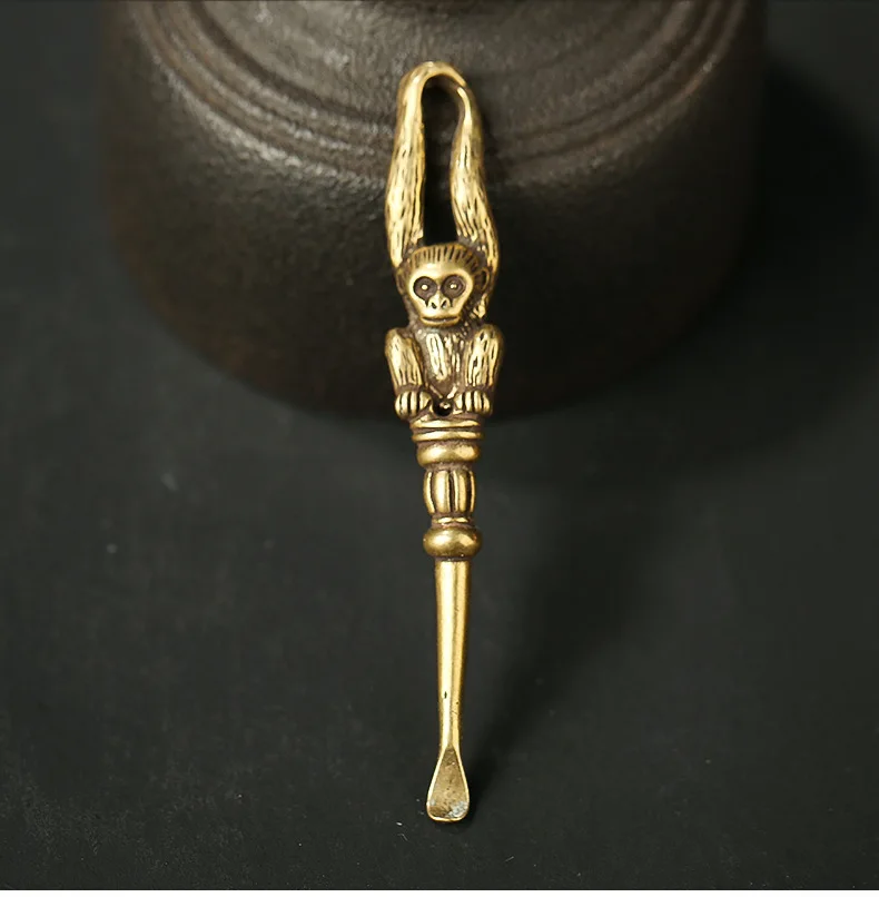 Элегантный медный ушной вкладыш элегантный ухочистка ложка для ушей портативный