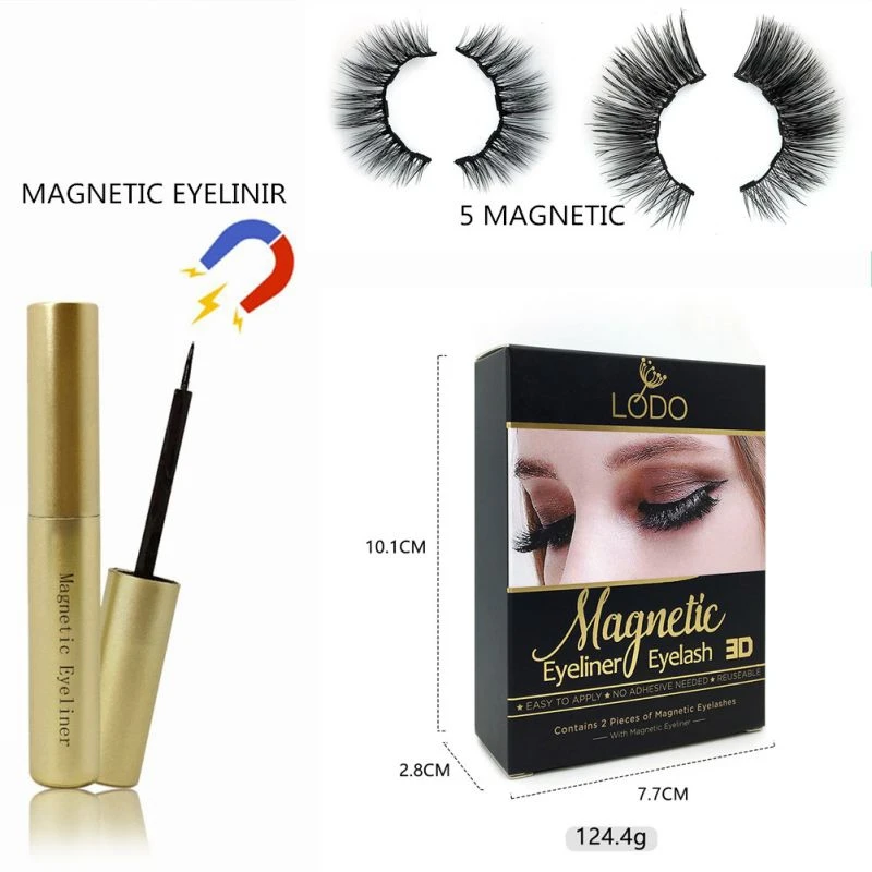 Магнитная подводка для глаз 2 пары магнитов накладные ресницы и магнитная