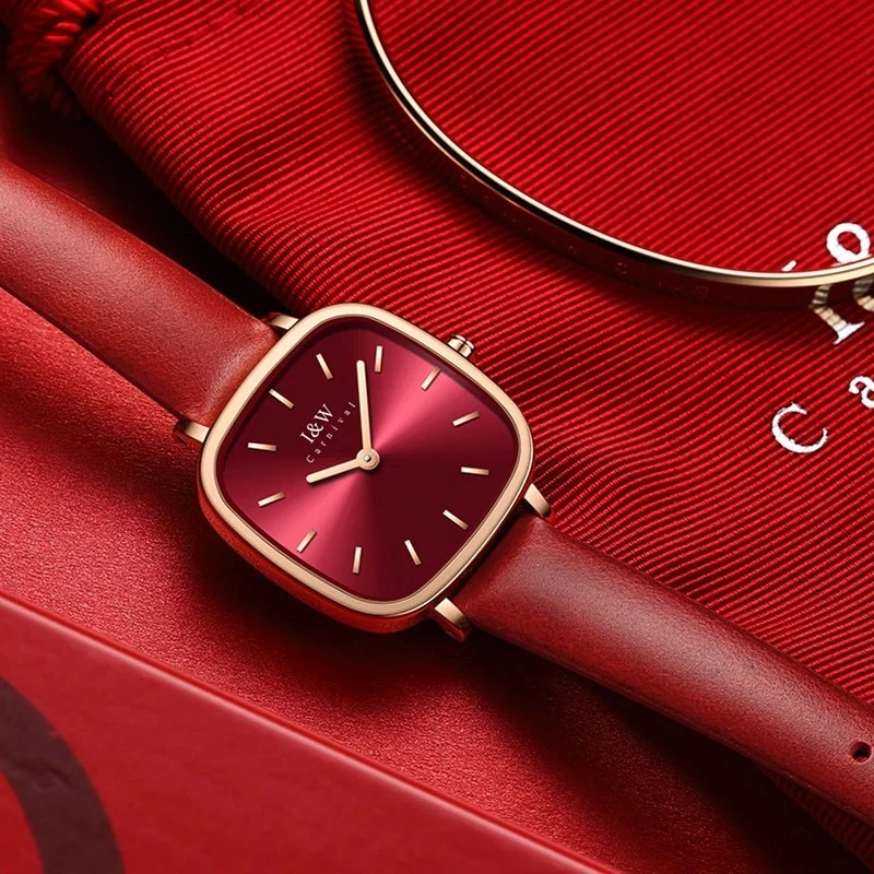 CARNIVAL Brand Ladies Fashion Watches Women Luxury Dress Quartz Wristwatch Waterproof Sapphire Clock Rose Gold Relogio Feminino