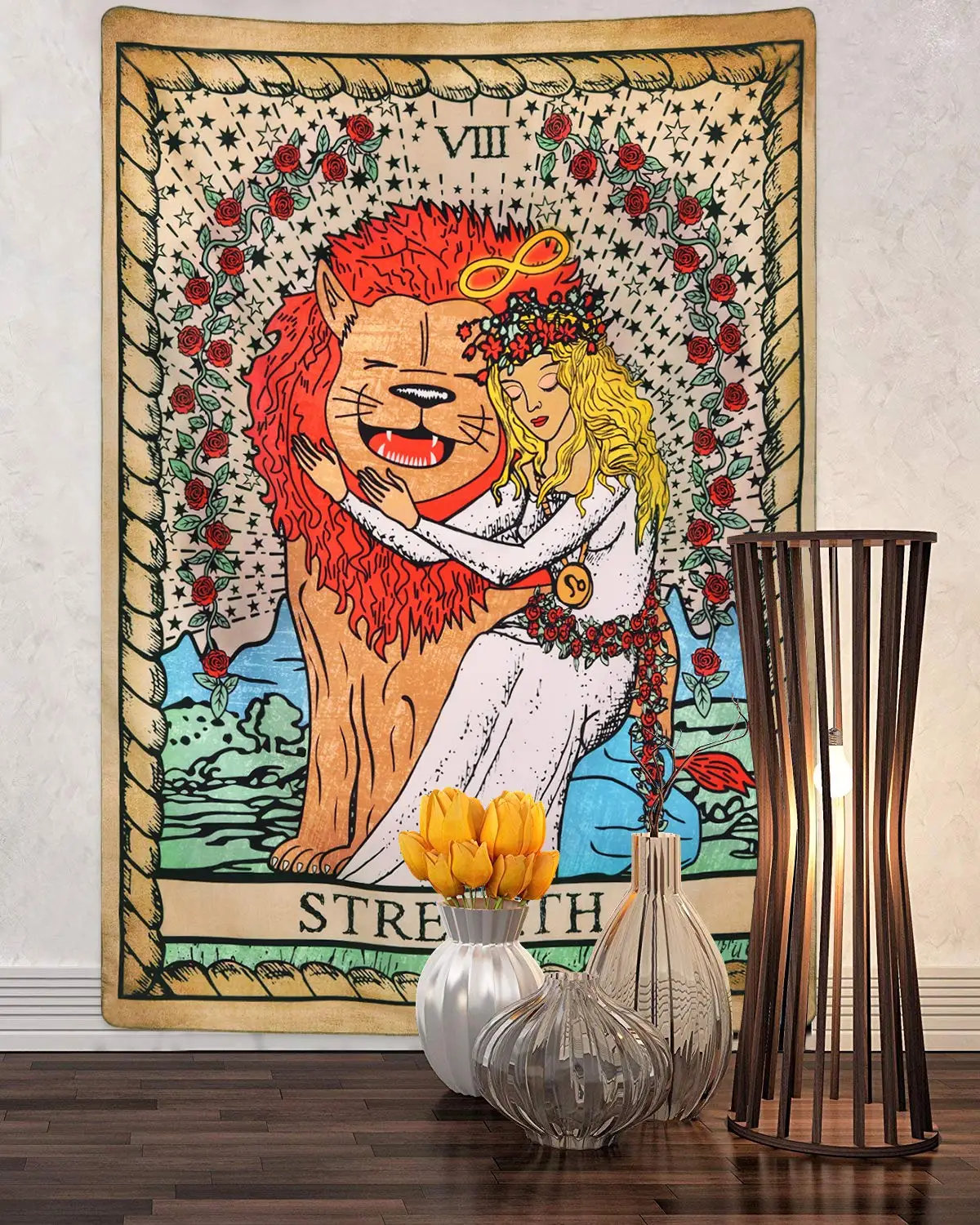 Прочные карты Таро хрупкая девушка Успокаивающая Львиный гобелен|Декоративные