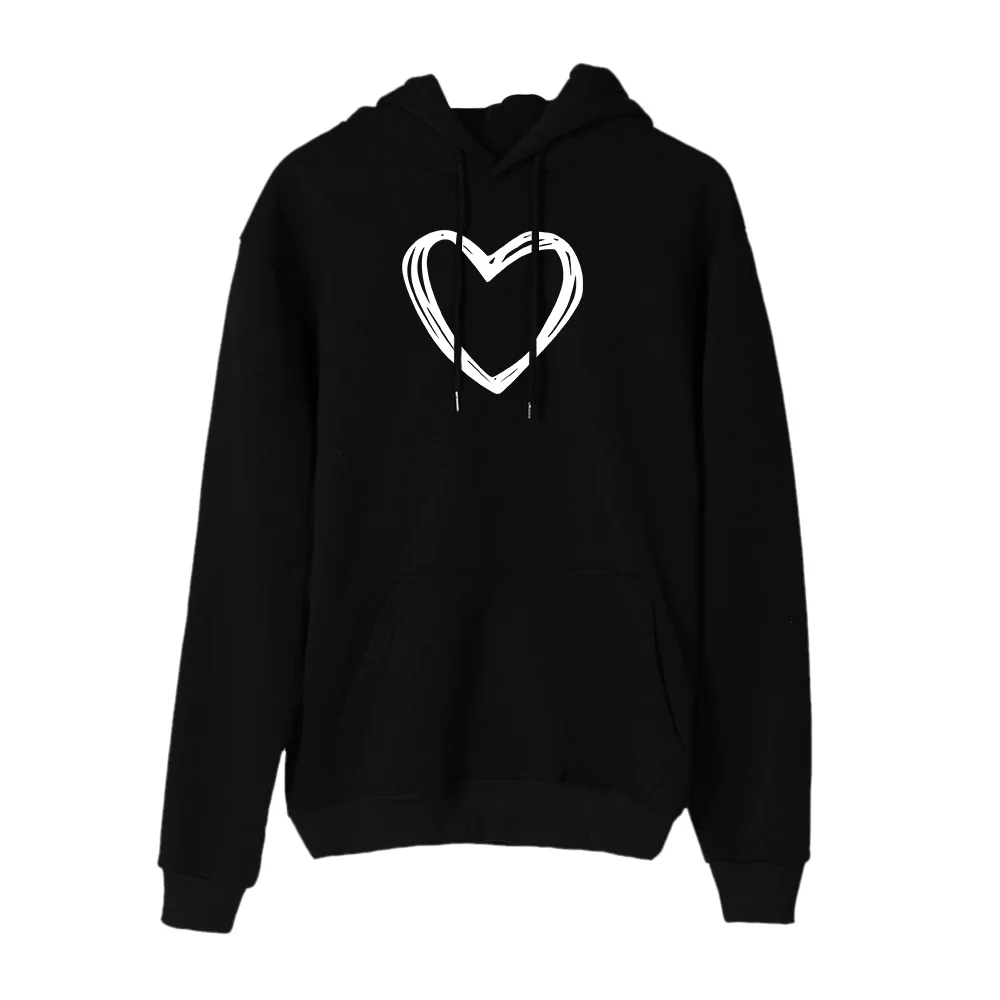 HEFLASHOR женские куртки Харадзюку Hoddies печатные толстовки с капюшоном карман