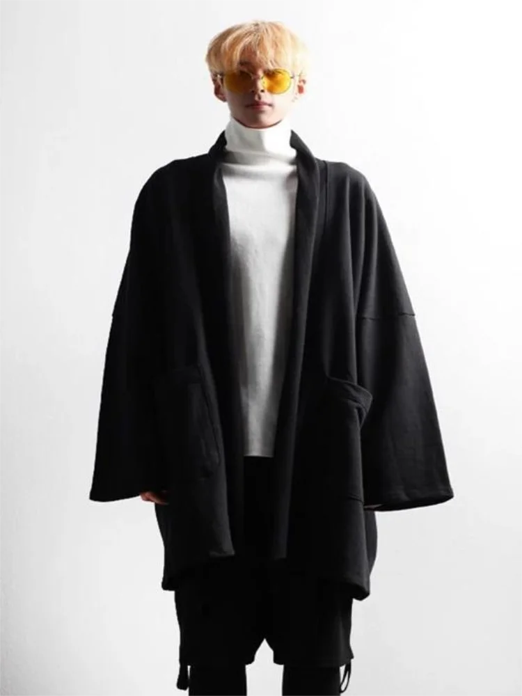 

Men's Trench Coat Spring And Autumn New Style Retro Chinese Classic Dark Fashion Leisure Loose Large Size Coat