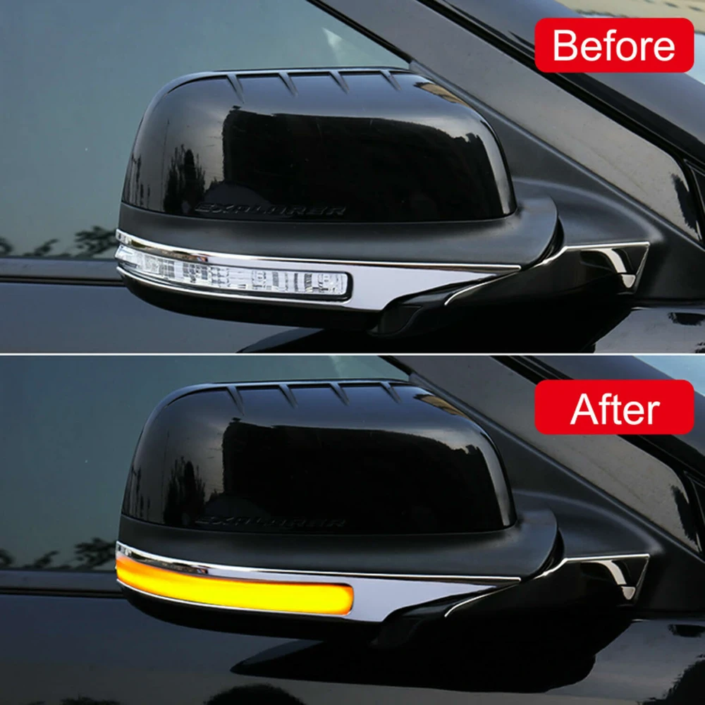 2 шт. для Ford Explorer 2011 2012 2013-2019 светодиодный динамический сигнал поворота боковой