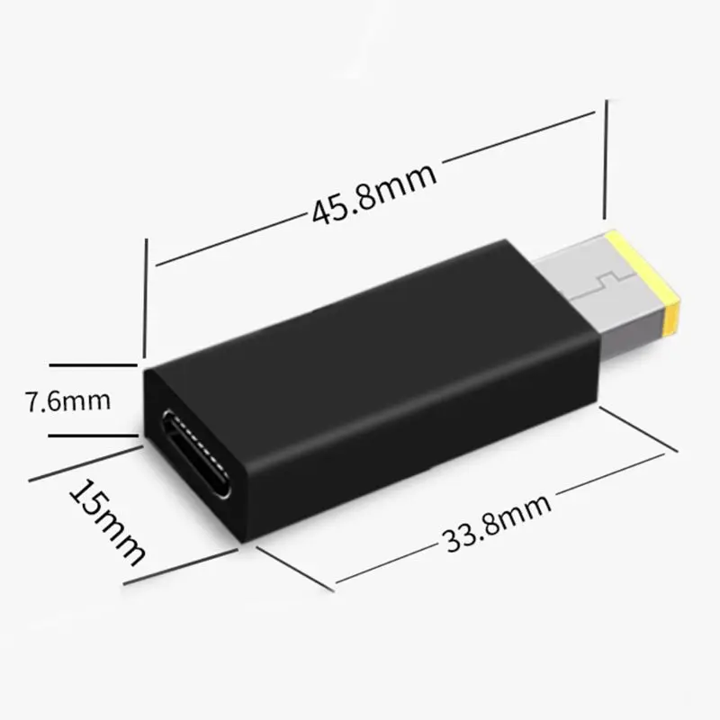

Type-C Female to Rectangle Male USB PD Power Charger DC Power Adapter Converter for Lenovo-Thinkpad Laptop