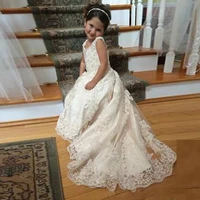sleeveless little bridesmaid dresses for wedding party flower girl dress birthday first communion formal occasion gowns