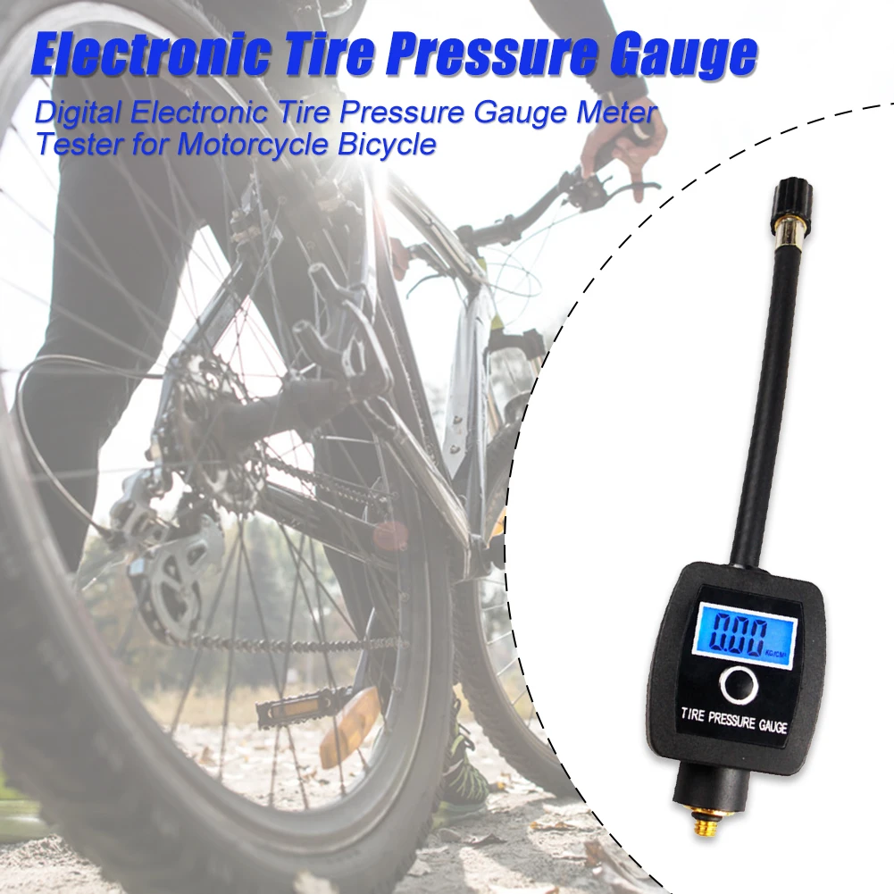 

Digital Electronic Tire Pressure Gauge Meter Tester for Motorcycle Bicycle