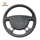 Натуральная кожа чехол рулевого колеса автомобиля для шевролет Авео лова Buick Excelle Daewoo Gentra Chevrolet Lacetti 2006-2012