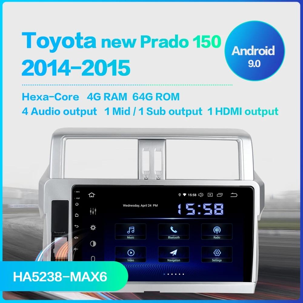 10 2 &quotIPS дисплей Android автомобильный стерео для Prado 2014 2015 Carplay радио WiFi GPS Navi BT 5 0 DSP