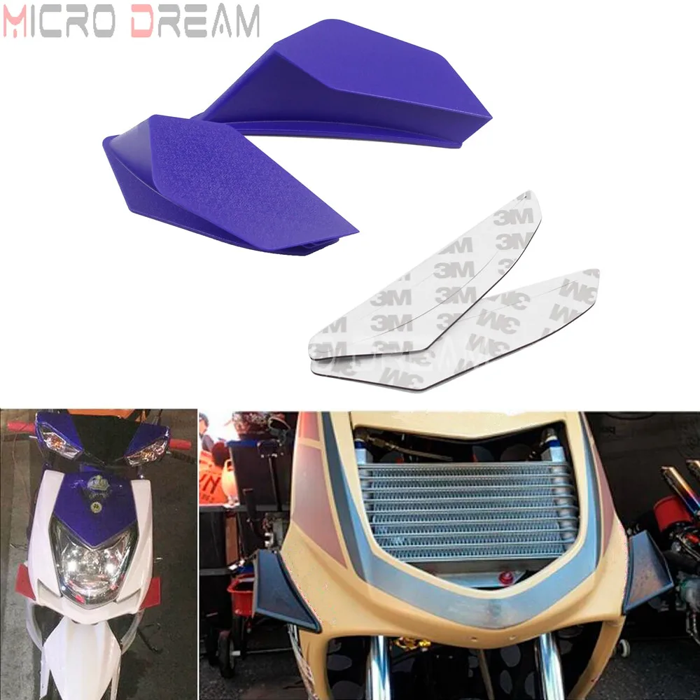 Мотоциклетный аэродинамический Winglet Универсальный Синий Комплект крыльев для