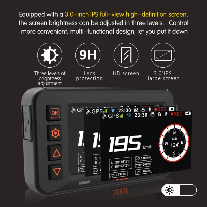 للبيع دراجة نارية كاميرا لتحديد المواقع المسار موتو مسجل فيديو الرؤية الخلفية داش كام واي فاي التحكم للرؤية الليلية المزدوج 1080P مقاوم للماء عمل ال...