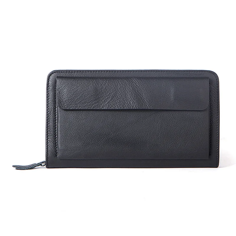 9069-A-A3black МVA кошелек мужской натуральная кожа портмоне мужское кошелек мужской клатч мужской бумажник мужской визитница зажим для денег кредитница обложка на паспорт - Цвет: 9069-A-A3black