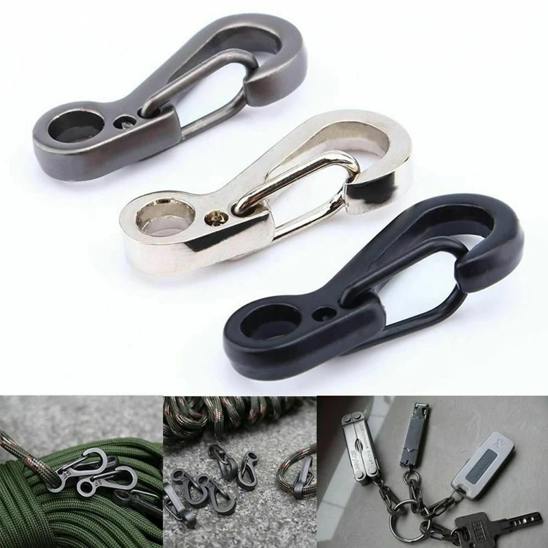 

20pc Outdoor Tools Survival Camping Carabiner EDC Snap Spring Clips Mini Sf Survival EDC Paracord Climbing Snap Hook