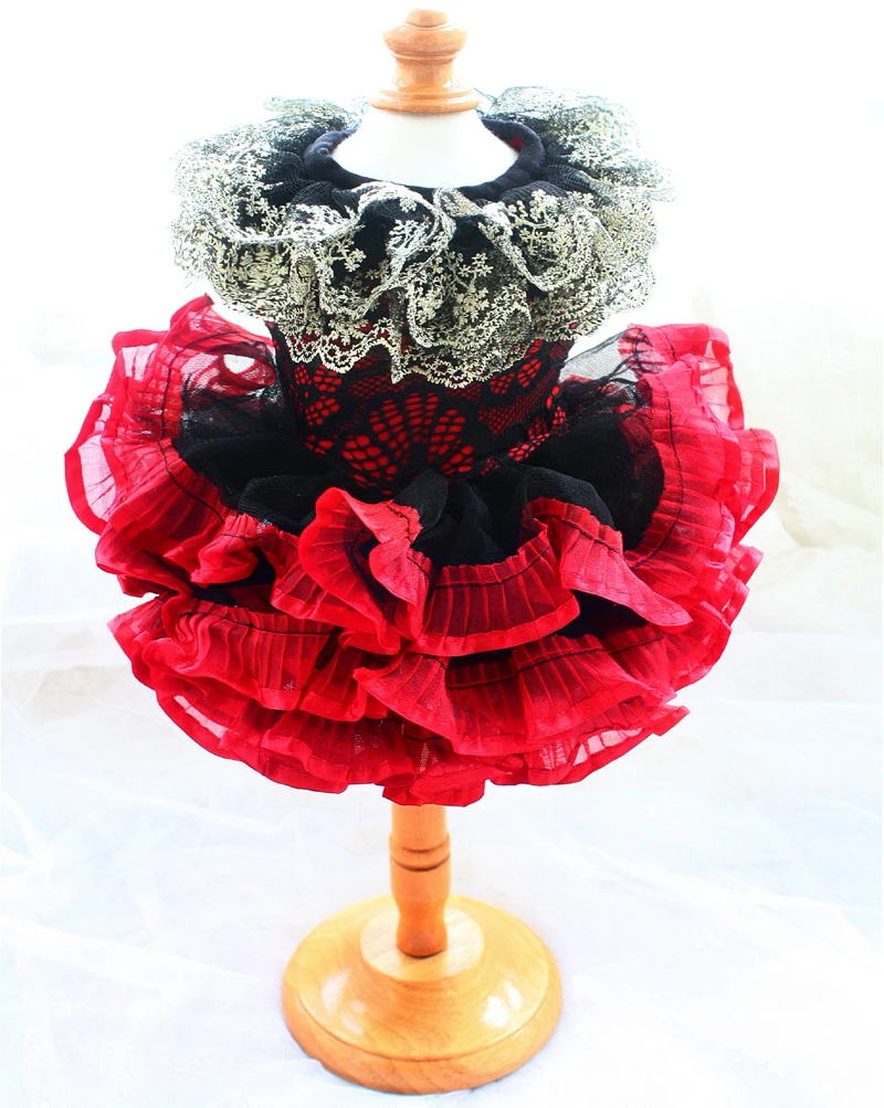 Бесплатная доставка одежда для собак ручной работы 2 цвета платье домашних