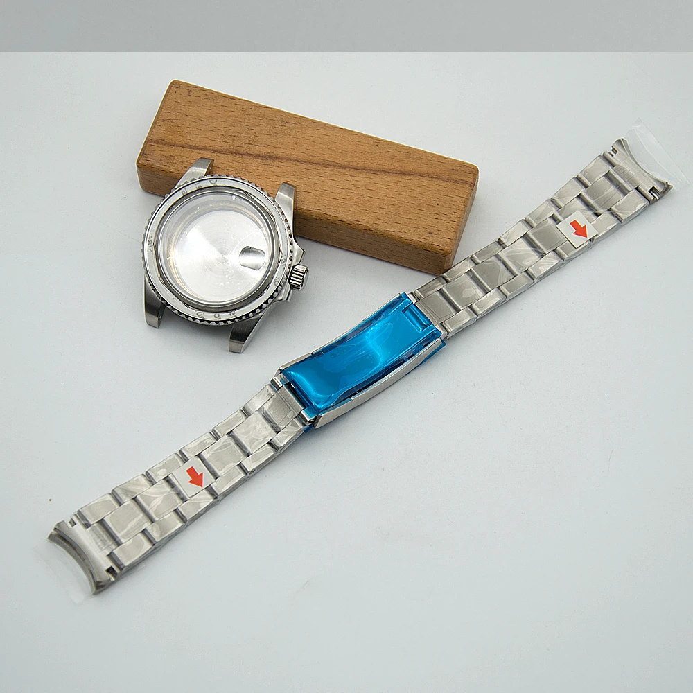 40 мм чехол для часов из нержавеющей стали ремешок синий зеленый черный