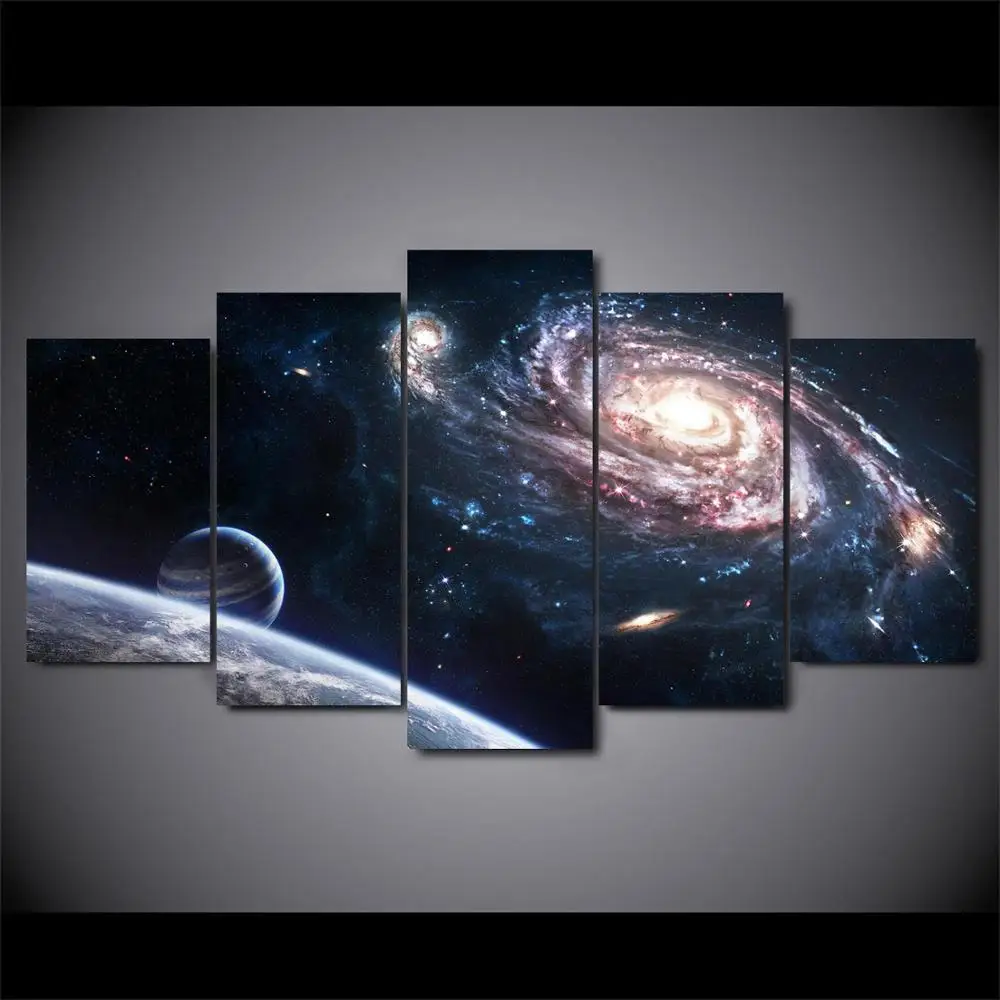 

Drop shipping 5 Panel Wall Art Pictures Canvas Painting abstract canvas poster painting decoration for living room LW380