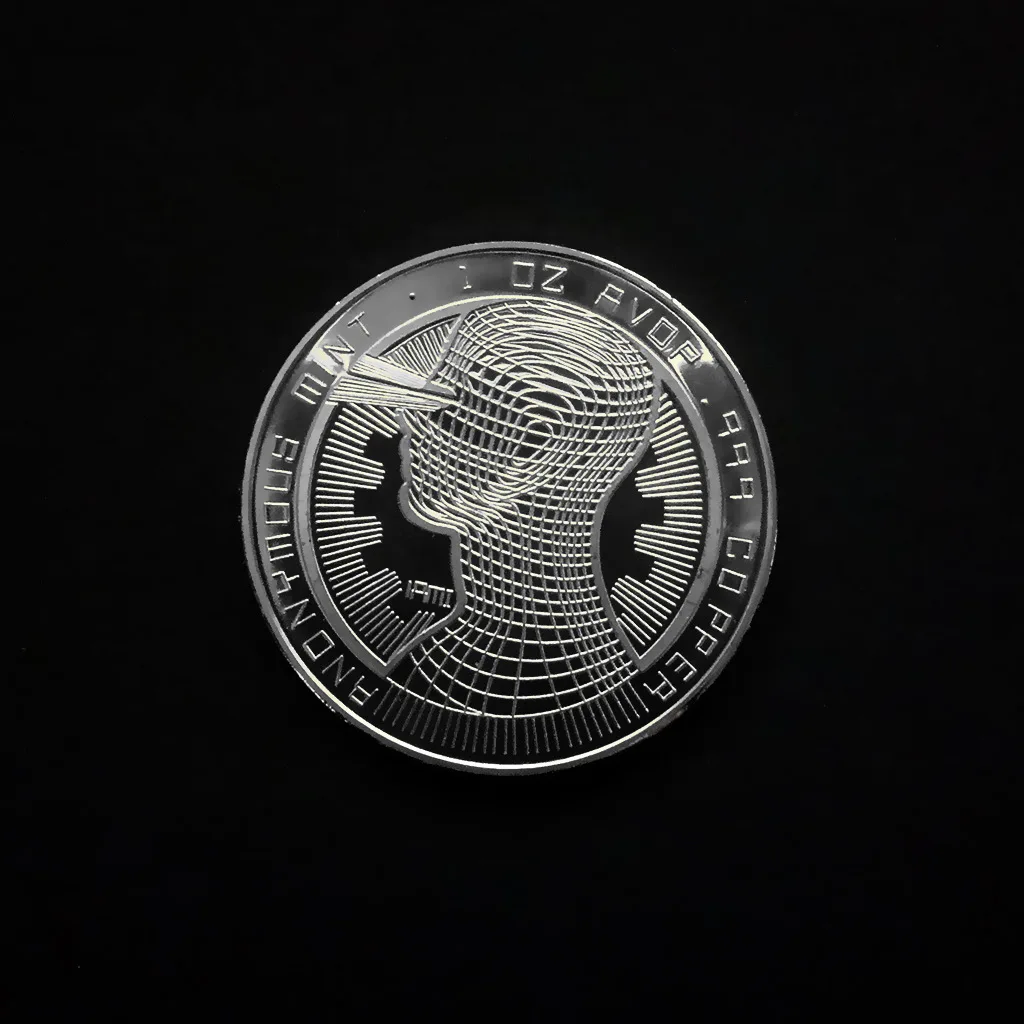 

New Bitcoin Human Head Commemorative Coin Virtual Currency Anonymous Marketplace Badge Collection Crafts Gifts