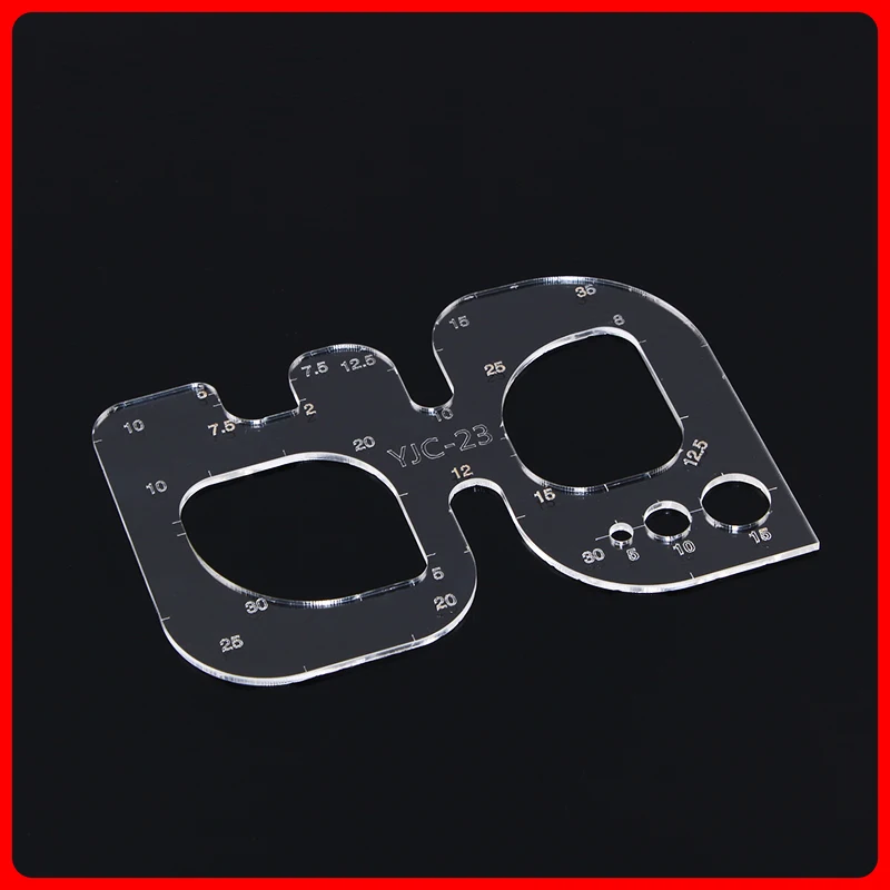 1 компл. Филе линейка акриловый шаблон филе Калибр Сделай сам вручную для кожи