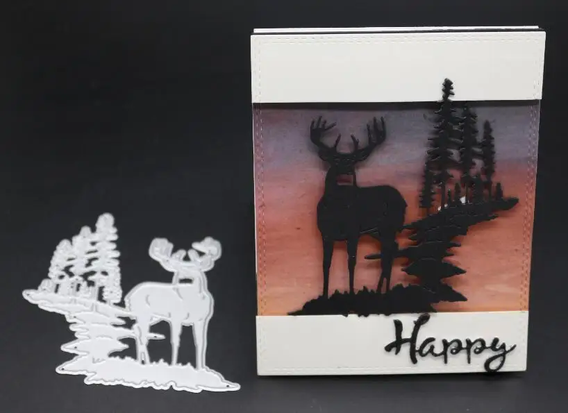 9X10CM YINISE PUNCHES PINE Tree Metal Cutting Dies For Scrapbooking Stencils DIY Album Cards Decoration Embossing Folder Die Cuts Tools - Цвет: 9X10CM