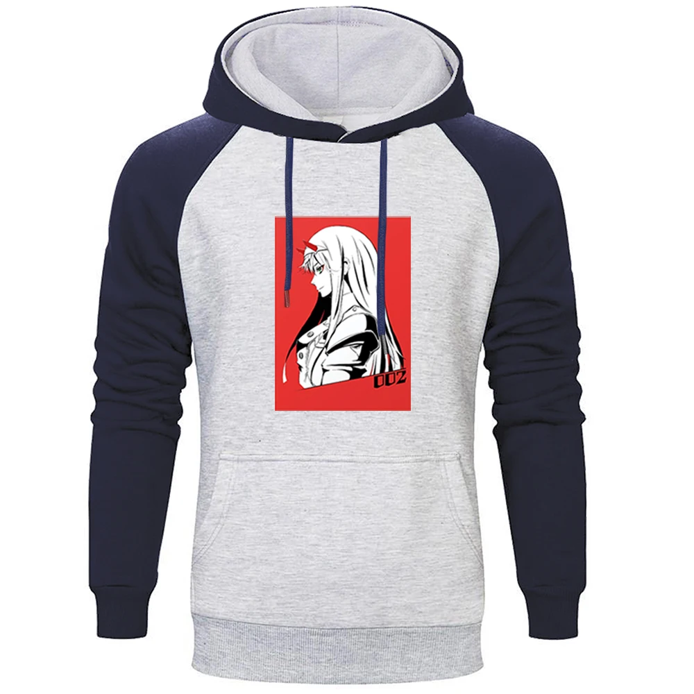 

Harajuku Anime Personality Tops News Men'S Zero Two Kawaii Anime Girl Raglan Hoodie Streetwear Moletom Sweatshirts Sudaderas