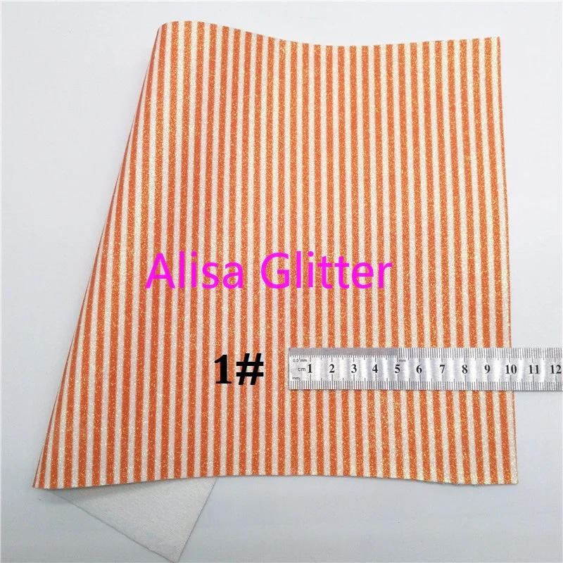 1 шт. А4 Размер 21х29см Алиса блестящая оранжевая ткань полосатые Пледы из