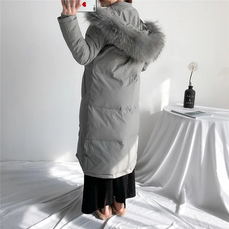 Зимнее пальто женская одежда 2020 корейский толстый теплый пуховик на утином пуху +