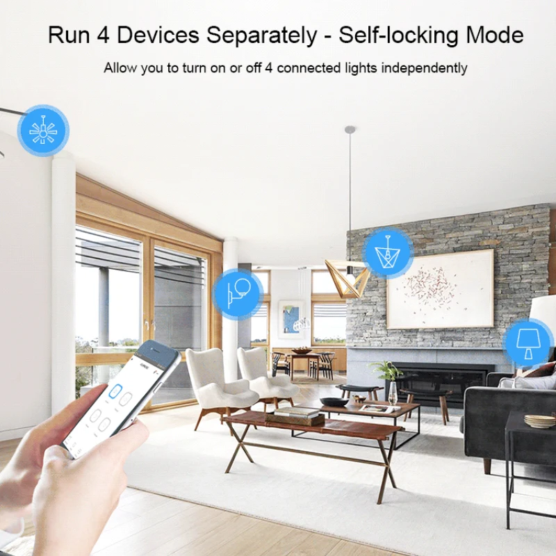 Умный Wi-Fi переключатель SONOFF 4CH R3/PROR3 для самостоятельной сборки 4 канала монтажная