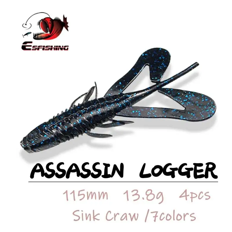 Esfishing пластиковые приманки записыватель убийц 4 шт. 115 мм рыболовные снасти